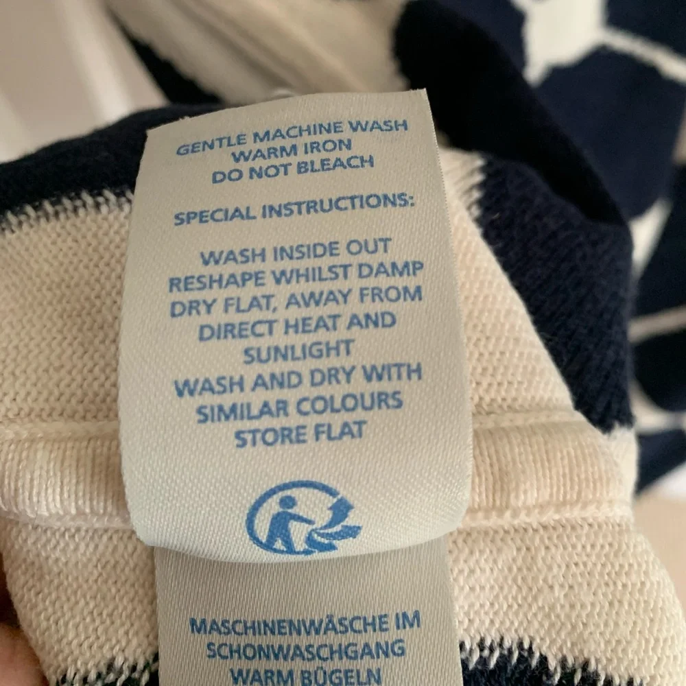 BODEN Sweater Dress Navy Retro Floral Intarsia - Picture 6 of 6